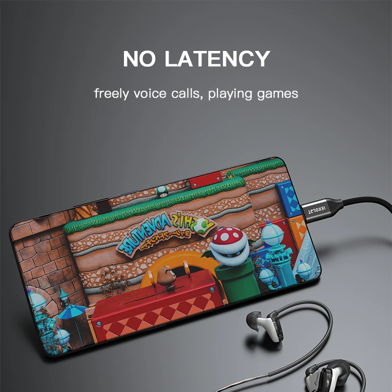 IKKO HIFI DAC Earphone Amplifier USB Type C to 3.5mm AUX Headphone Jack Audio Adapter USB Phone Adapter Converter For Huawei Mi