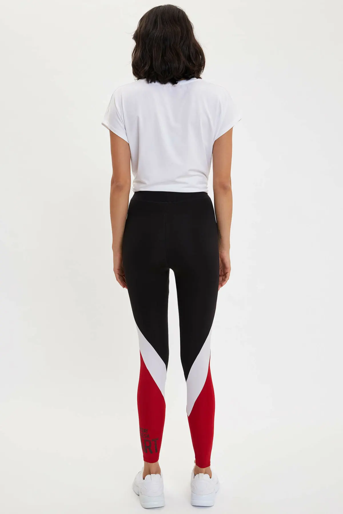 Дефакто женские трикотажные леггинсы смешанные цвета спортивные подходят тело