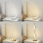 Современная светодиодная настольная лампа в виде спирали, ночсветильник в форме волны для спальни, изогнутый спиралевидный дизайн, декоративное освещение