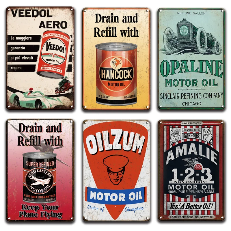 Металлический настенный плакат с флисовой моторной смазкой Deep Rock joyden жестяной