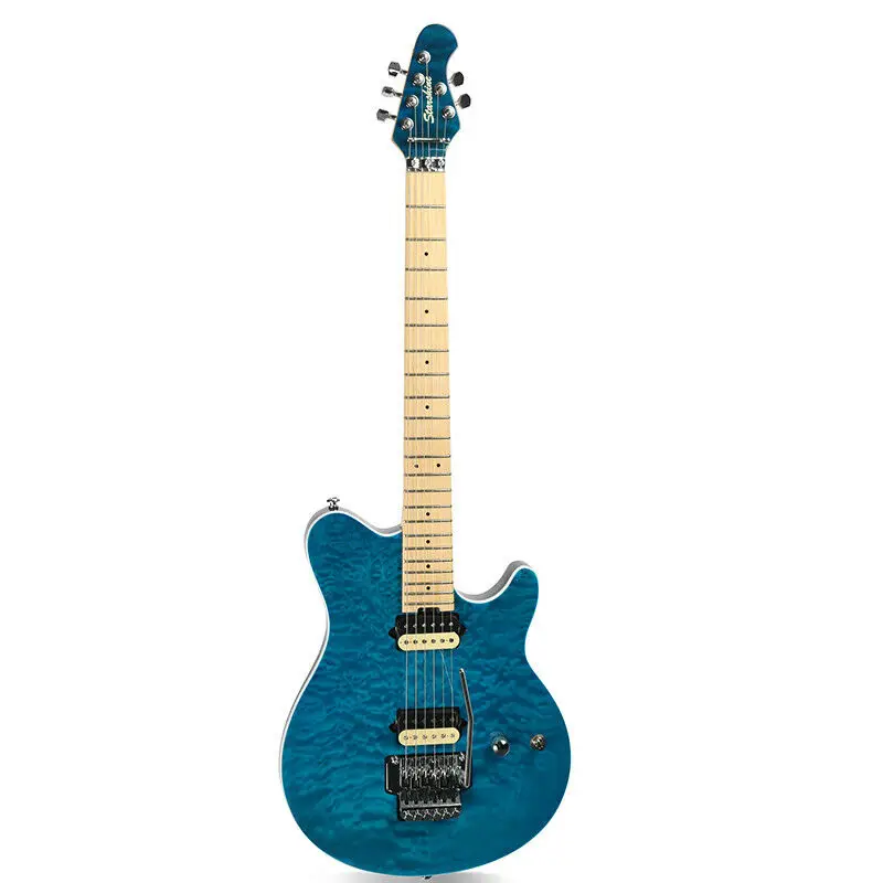 

New High Quality 5 Strings Custom OLP Style Electric Guitar Quilted Maple Veneer HH Pickups Basswood Body Maple Fingerboard