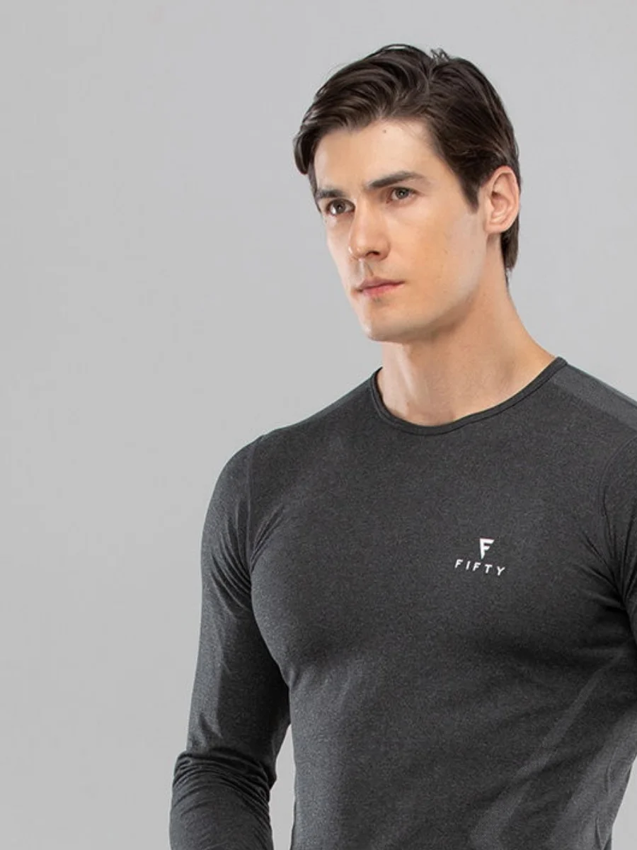 Мужская футболка с длинным рукавом компрессионная лонгслив для тренировок