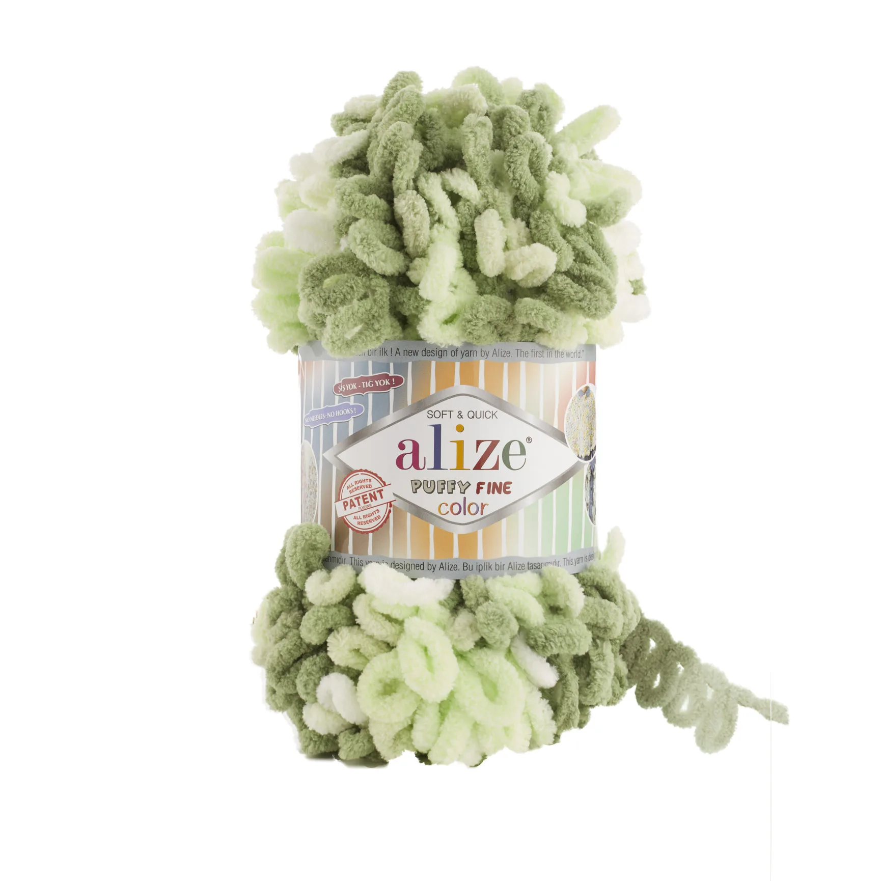 Ворсистая тонкая пряжа 5x100GR без игл петля с крючком для вязания мех синель