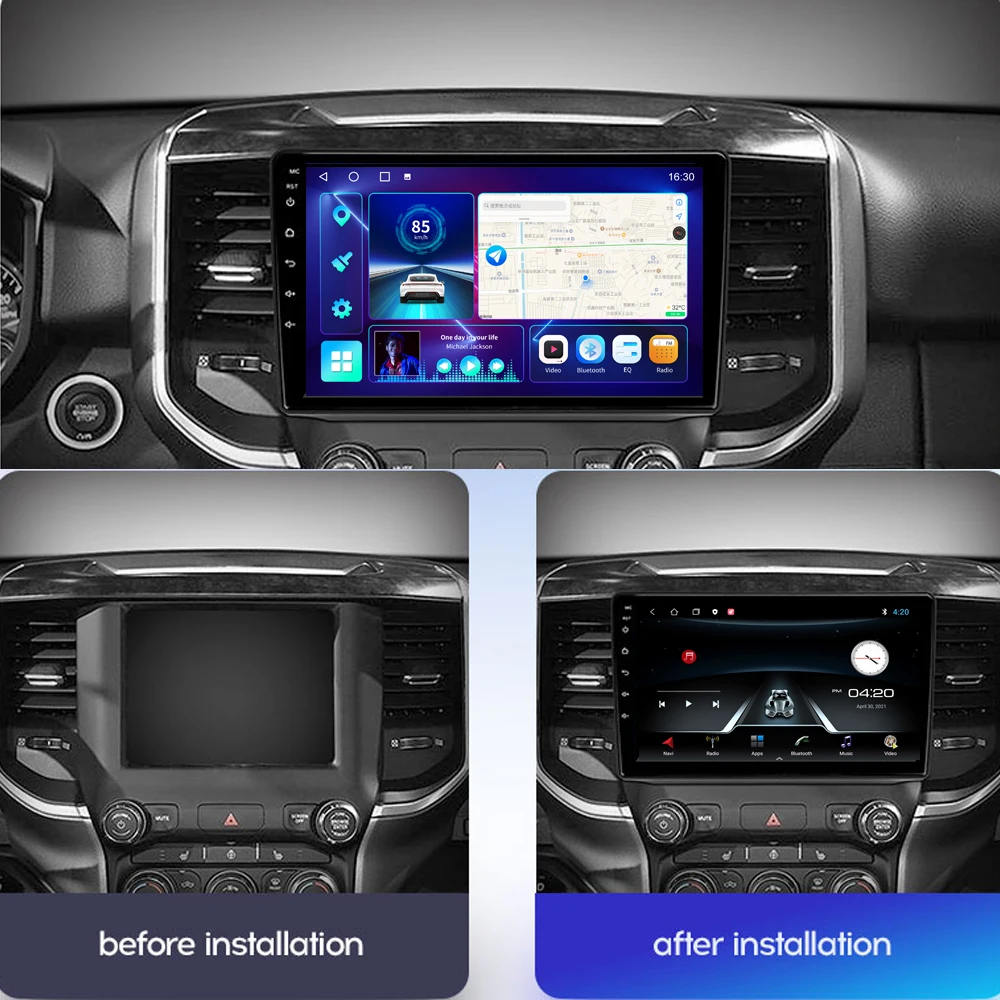 Автомагнитола для Dodge Ram 5 в DT 2018-2021 стерео Android 10 0 мультимедийный видеоплеер FM BT