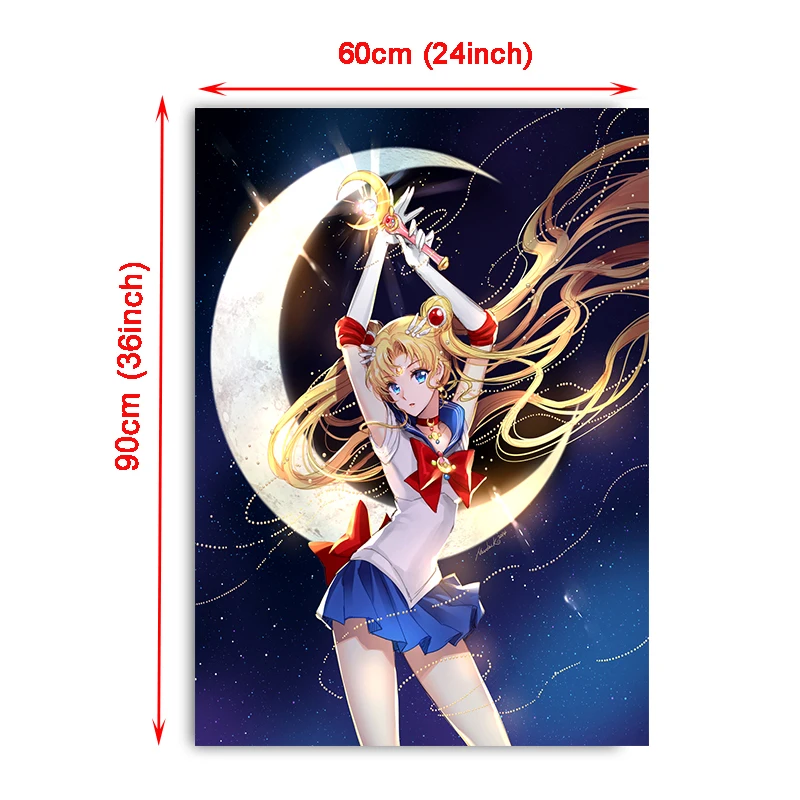 

Sailor Moon Tsukino Usagi Aesthetic Art Poster Living Room Bedroom Wall Picture HD Print Mural