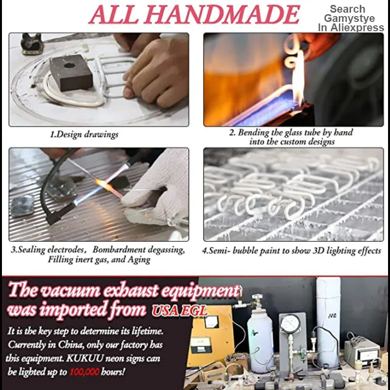 Неоновая вывеска для организаций и магазинов Лас Вегас стеклянная трубка Добро