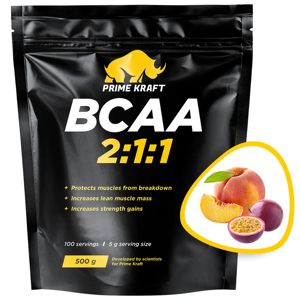 BCAA 2:1:1 "Персик-маракуйя" (BCAA Peach-passion) 500 г. | Спорт и