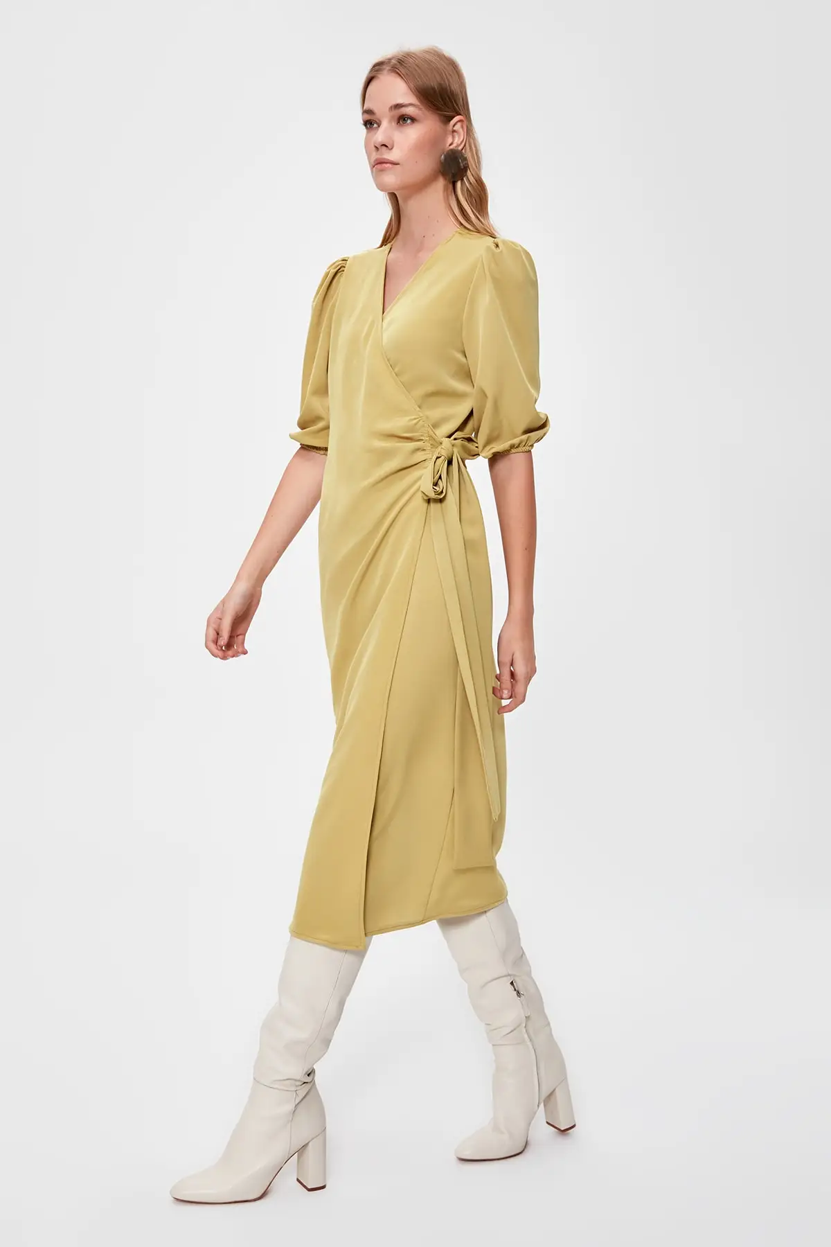 Trendyol двубортное платье с поясом TWOAW20EL1361|Женские платья| |