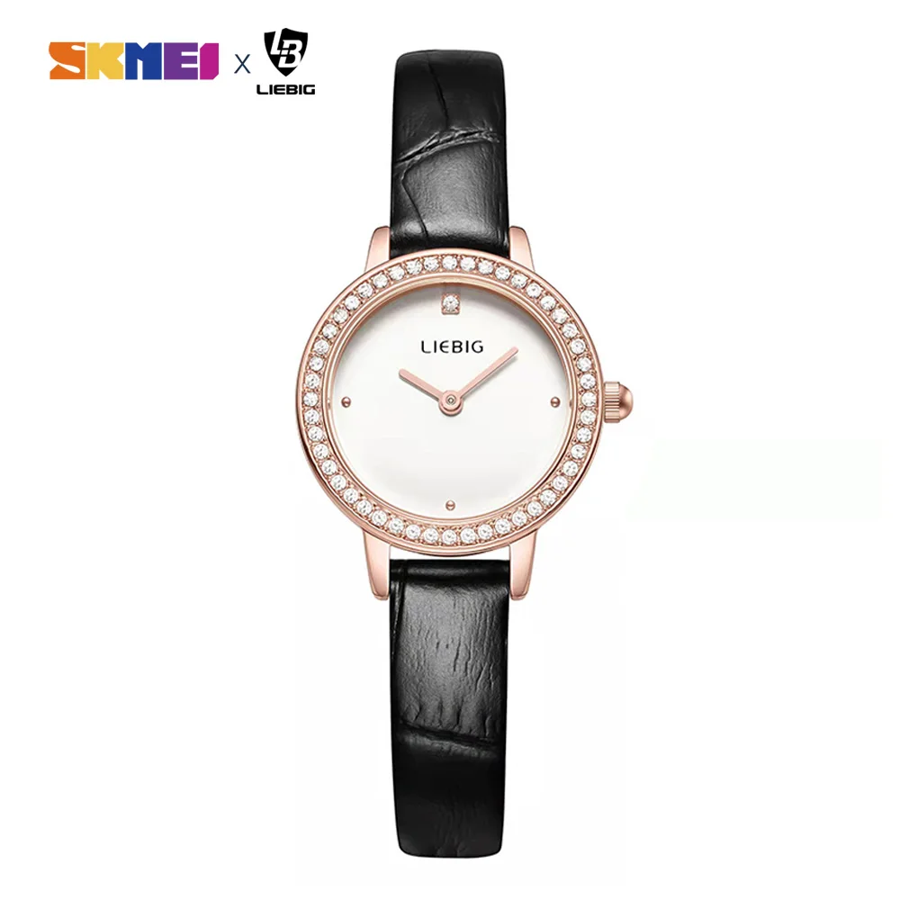 

SKMEI Fashion Women Watches Luxury Quartz WristWatch Casual Leather Women's Business Watch for women L2189