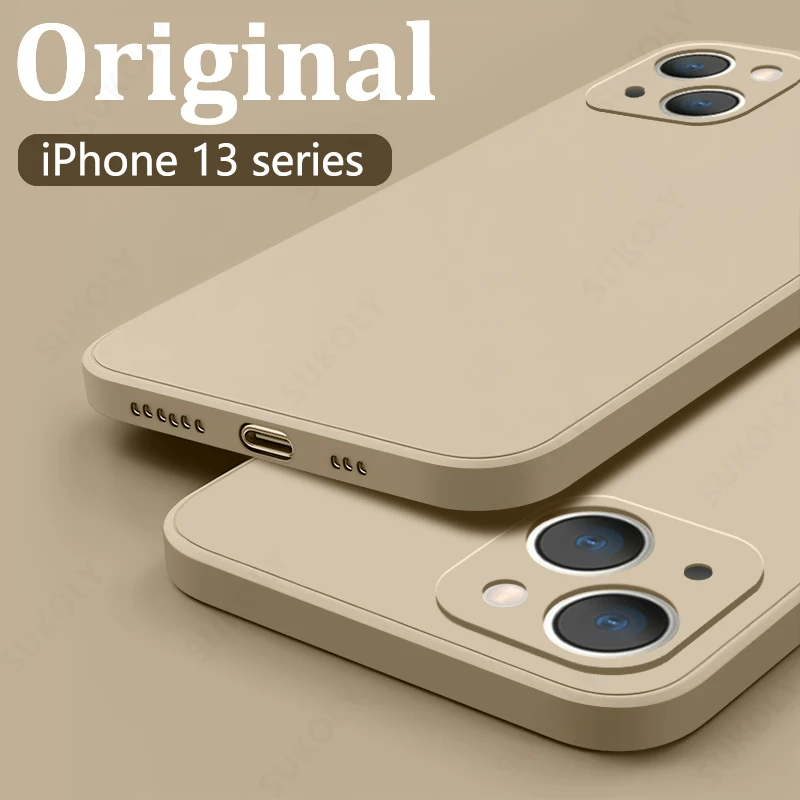 Soft Liquid Silicone Case For iPhone 12 13 14 Pro Max X XS Max 7 8 Plus Luxury Phone Case For iPhone 11 12 Pro Max 7 8 14 Plus