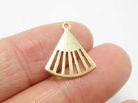 20pcs earrings dangle charm 16 8x15mm triangle brass fan pendant necklace findings r1149