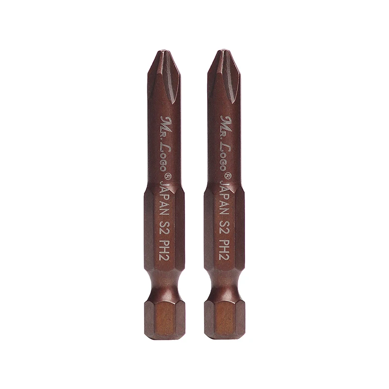 Биты для шуруповерта магнитные PH2 x 50 мм Mr.Logo Сталь - S2