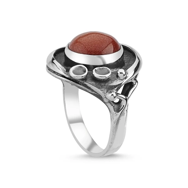 

Серебряное 925 пробы кольцо ручной работы со звездами