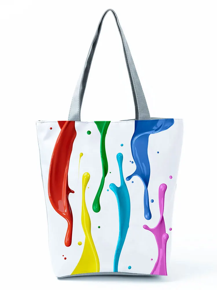 

Забавная сумка через плечо с масляным принтом крутые подарки для друзей креативные сумки для покупок Универсальная женская сумка прочные у...