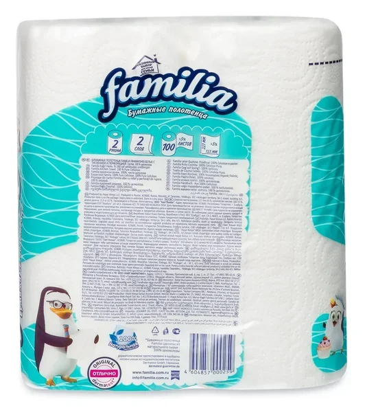 Paper towels FAMILIA 2 layer sheet roll 1/2 Kitchen utensils paper kitchen cleaning products | Красота и здоровье