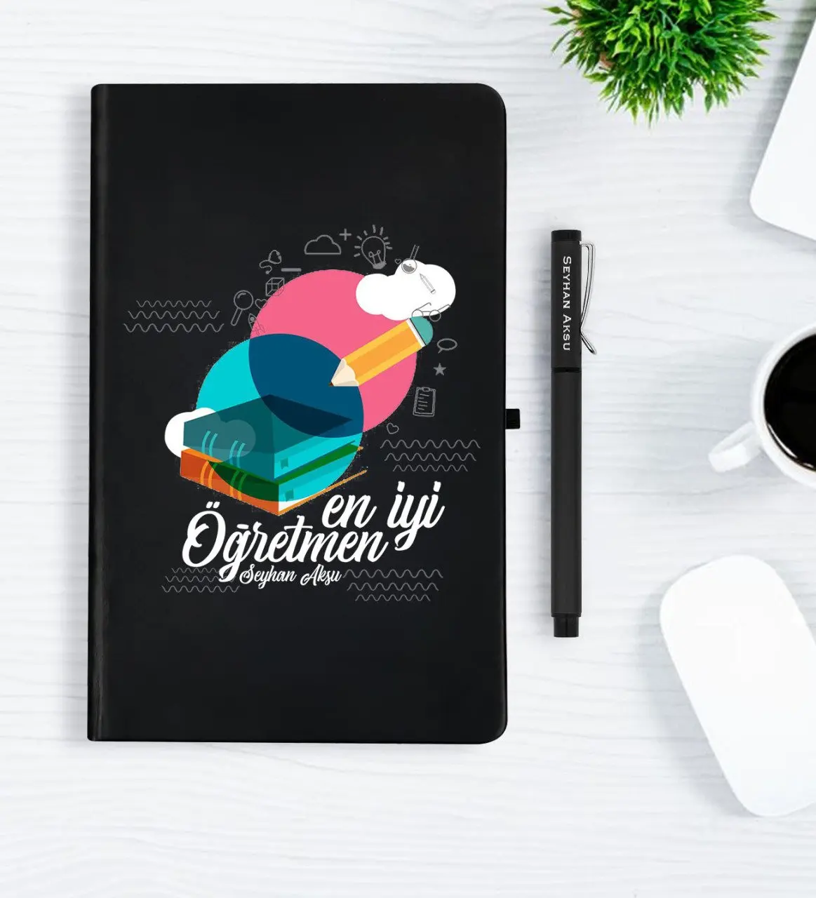 

Personalized Best Teacher Black Notebook Pen Gift Set-3