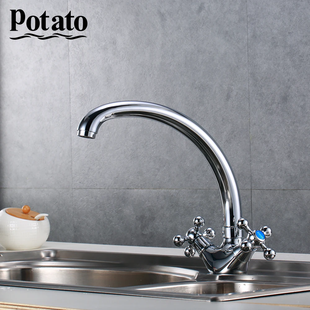 Potato Смеситель для кухни кухонный кран смеситель раковины на бортике