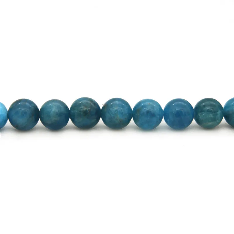 Apatite Round Shape Loose  Beads Strand 8mm Real Smooth Natural Stone Material  For DIY Making Jewelry Bracelet Earrings Craft