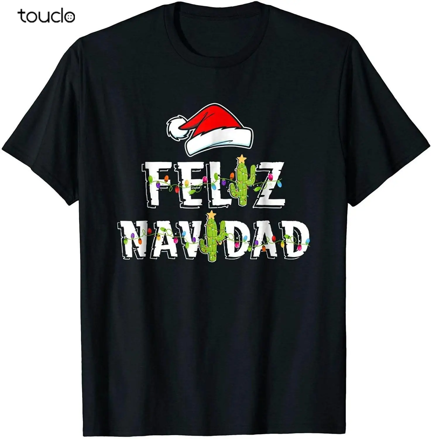 

Feliz Navidad T-Shirt Spanish Christmas Cactus Shirt Funny Vintage Gift For Men