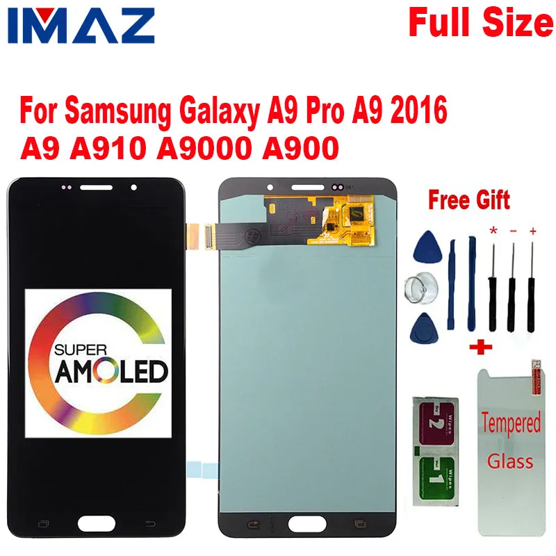 Дисплей IMAZ AMOLED для SAMSUNG GALAXY A9 Pro 2016 A910 A9100 A910F сменный сенсорный экран Duos LCD |