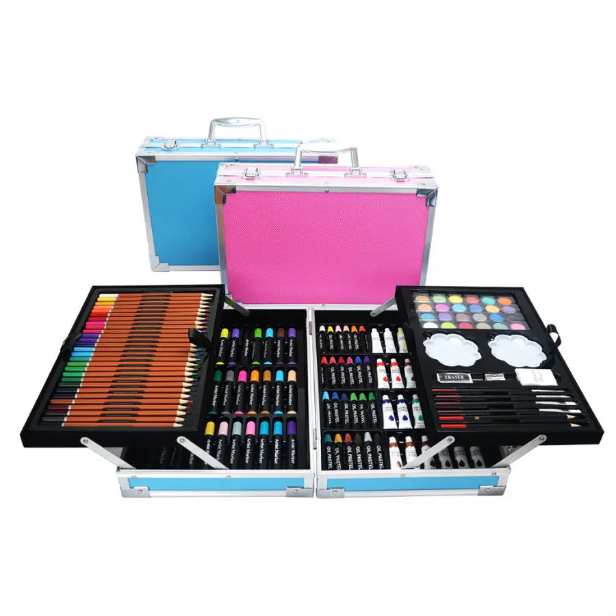 Набор юного художника для рисования 145 предметов в чемоданчике Сказочный