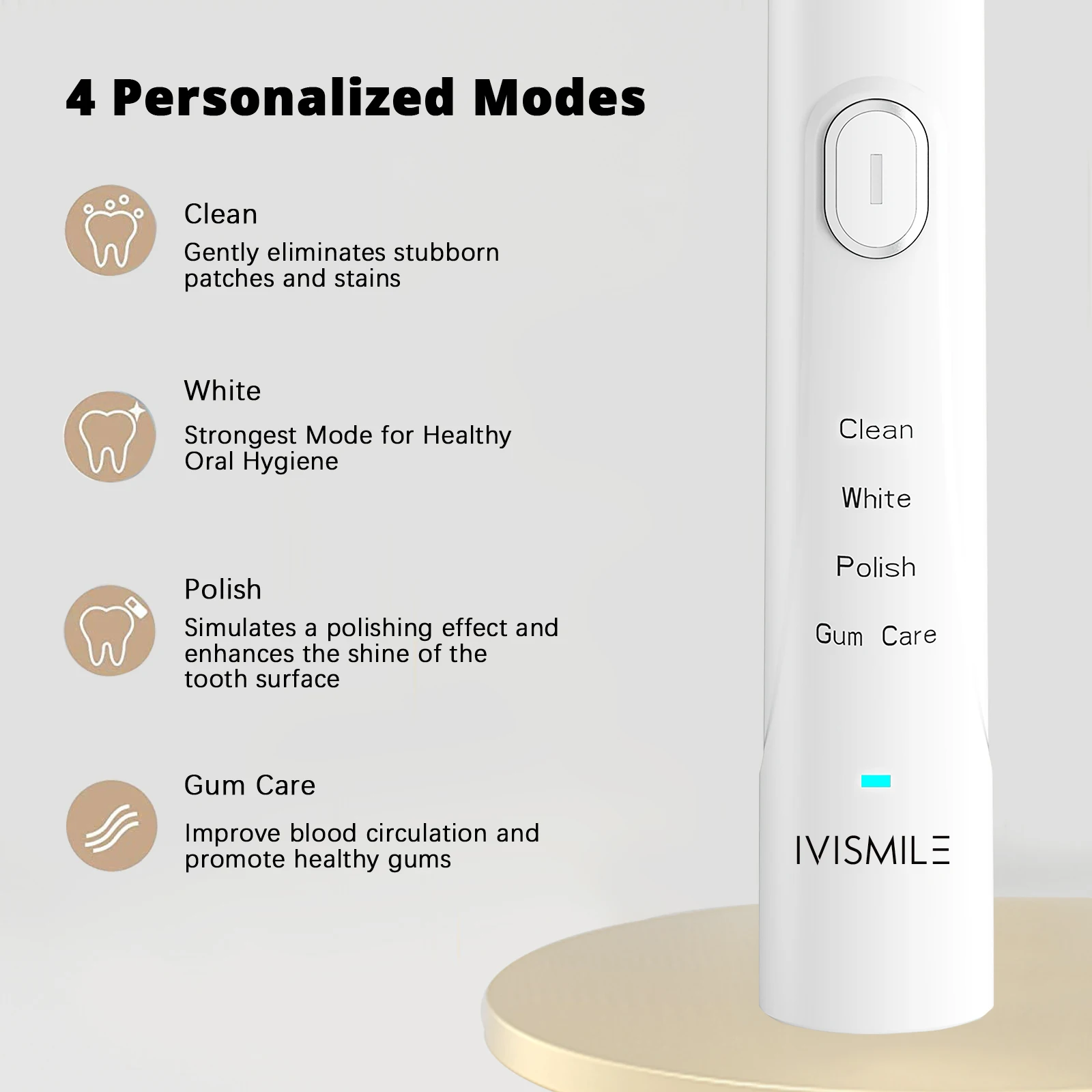 

IVISMILE Teeth Whitening Electric Toothbrush Kit with 3% Hydrogen Peroxide Whitening Toothpaste, 2-in-1 Brushing and Whitening K