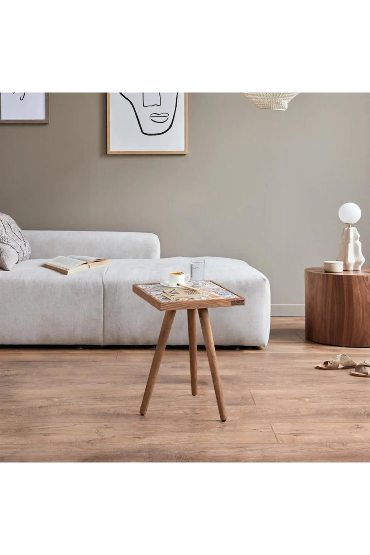 Яркий натуральный однотонный керамический кофейный столик с Zigon мебель для