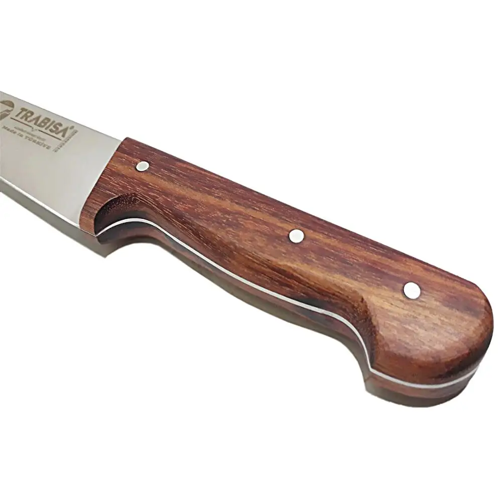 

TRABISA High Quality Handmade Stainless Steel Professional Chef Kitchen Butcher Cutting Meat Cube Knife Made in Turkey