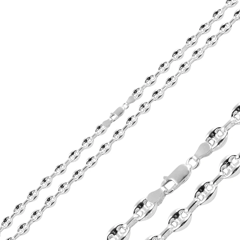 

Серебряное 925 пробы 8 мм классическое полое матросское ожерелье