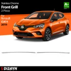 S Dizayn для Renault Clio 5 хромированная передняя решетка из нержавеющей стали 2 шт. Внешние автомобильные аксессуары часть автомобильные наклейки наклейки для стайлинга наклейки Детали экстерьера