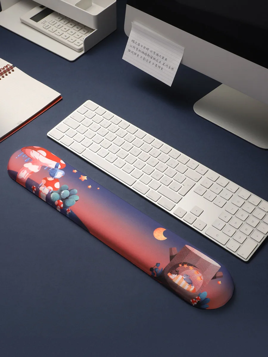 

Kawaii милый фиолетовый пена памяти клавиатура запястье отдых красный коврик для мыши мультфильм эргономичный силиконовый противоскользящий...