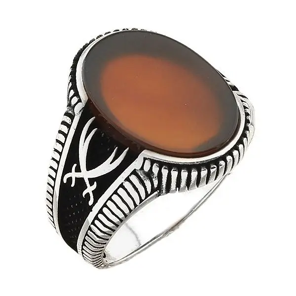 

Серебряное мужское кольцо с овальным красным агатом, ювелирное изделие в форме лезвия истребителя, подарок на Новый год для парня или мужа