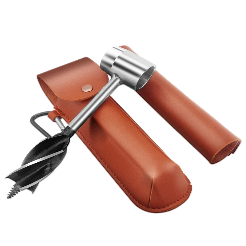 

Manual Auger Drill - Hand Drill Digger Auger - Outdoor Auger Drill Bits Bushcraft Survival Tools For Chopping Camping Gear Packs