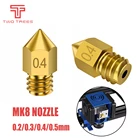 Детали для 3D-принтера, латунная насадка 0,20,30,40,5 для экструдера MK8, печатающая головка 1,75 мм, MK8, Makerbot Bluer, SP-3 принтер