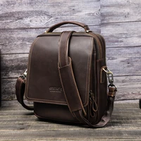 Geniune Leather Men's Crossbody Shoulder Bags Multi-function Tote Fashion Business Travel Man Messenger Large Capacity Handbags