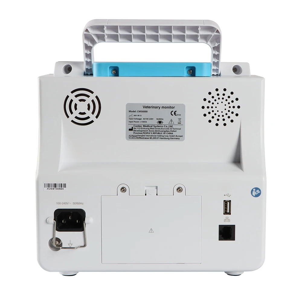 CMS6000 6-параметрический медицинский аппарат SPO2/ECG/PR/NIBP монитор сердечного ритма с