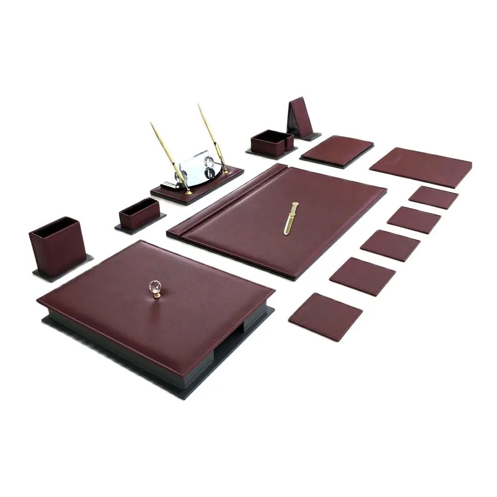 

Desk Set Anthracite Burgundy Multi-Piece Set Table Layout Suitable For Eye-Catching Noble Duruşlu Quality Useful Sümen Valley