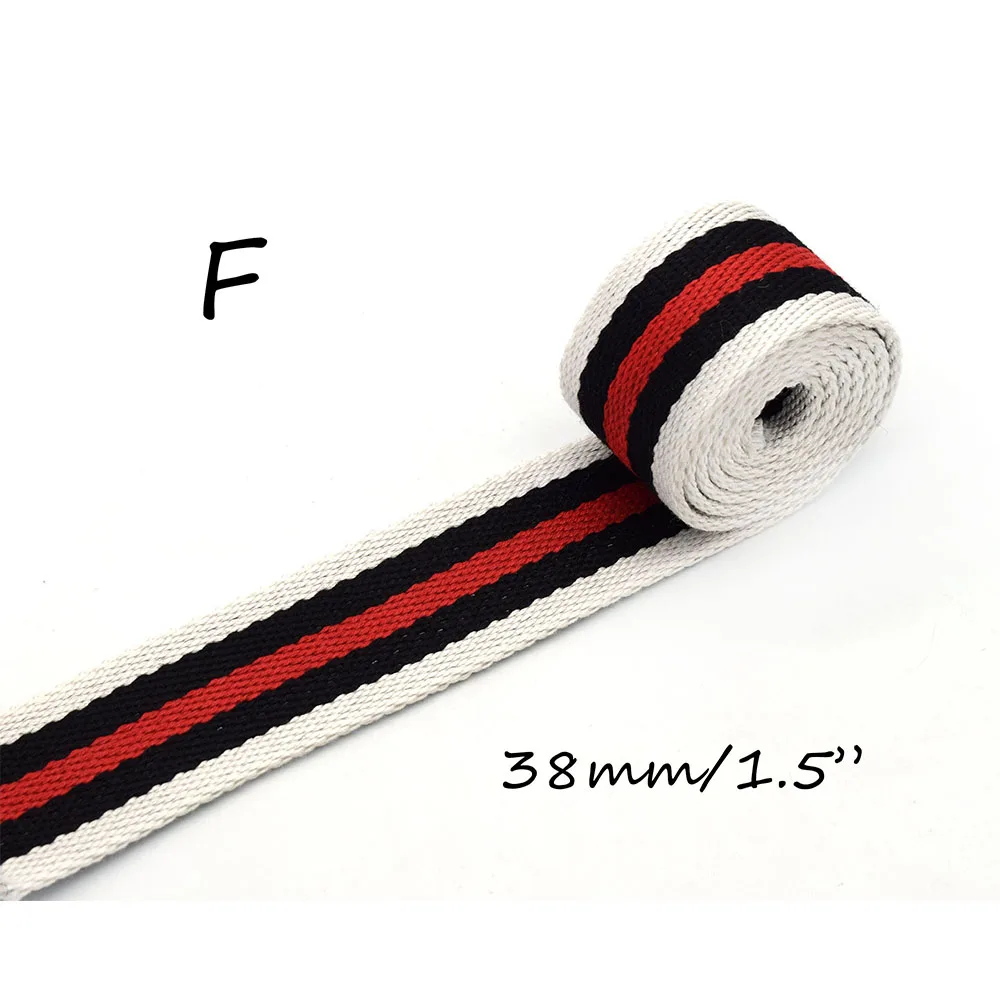 

Knit Tape Ribbon Bright-coloured Striped Bag Strap Belt Bag Ribbon Fabric Belt Webbing Belt Woven Webbing Dog Collar Handbag Bag