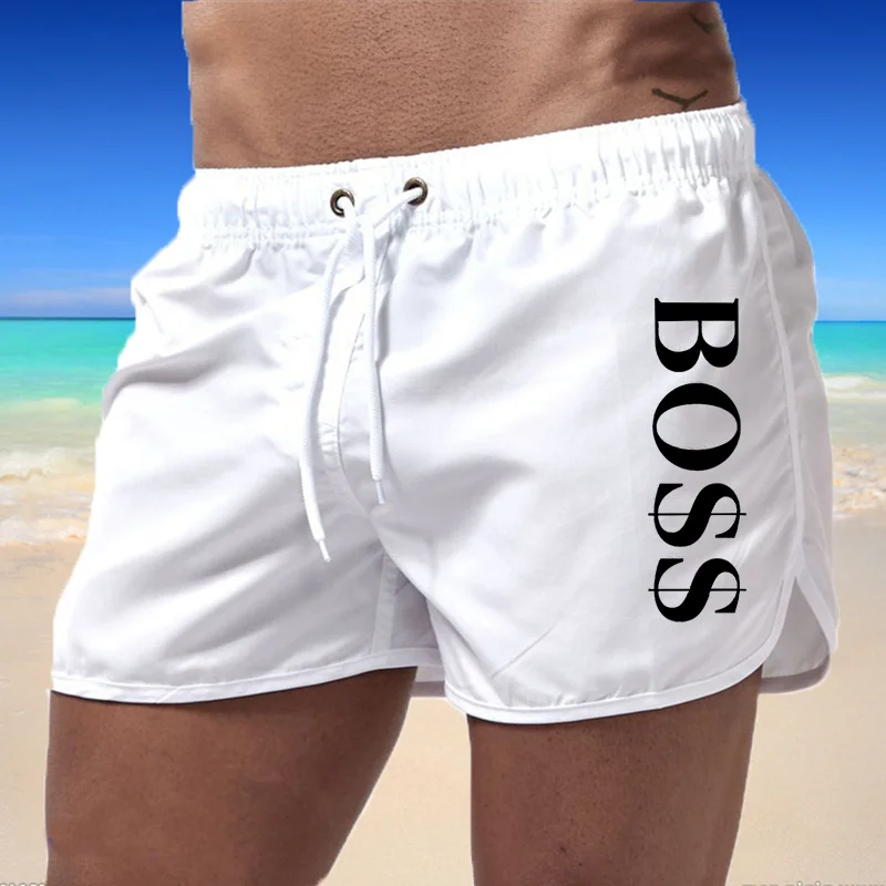 

Men's Summer Board Shorts Fashion Men Printed Casual Short Male Swimming Quick-Dry Drawstring Shorts Loose Swimwear Sport Shorts