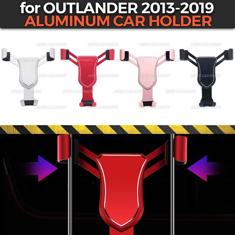 Aluminum car holder case for Mitsubishi Outlander 2013-2019 Alloy 1 set decoration styling accessories interior | Автомобили и