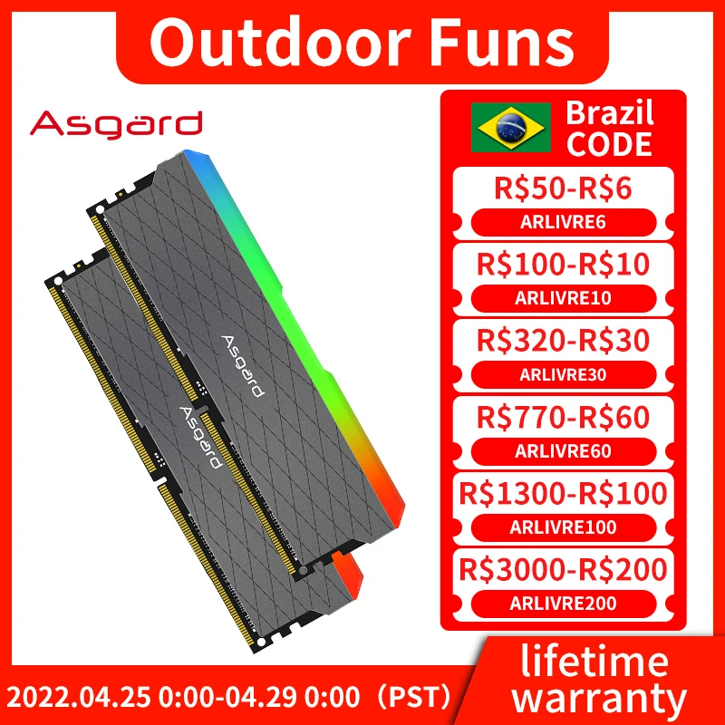  Asgard Loki w2 RGB RAM 8GBx2 16gb 32gb 3200MHz PC4-25600 DDR4 DIMM Memoria Ram ddr4 Desktop Ram s 1,35 V 