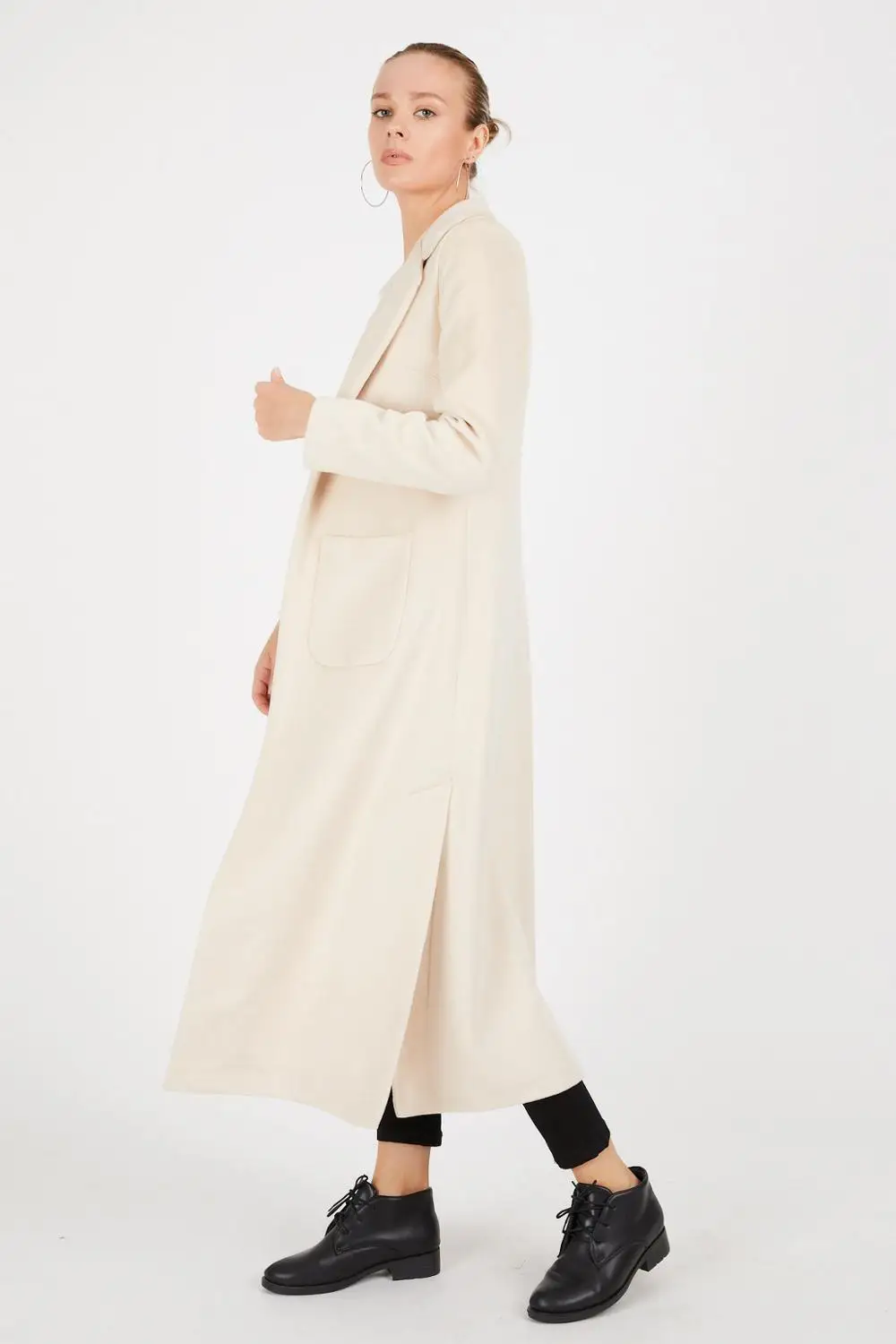 

European Size 2 x [S, M, L, XL] = 8 ITEMS / Lot: Women's Coat Wool Cachet Fabric Brand Name NFree