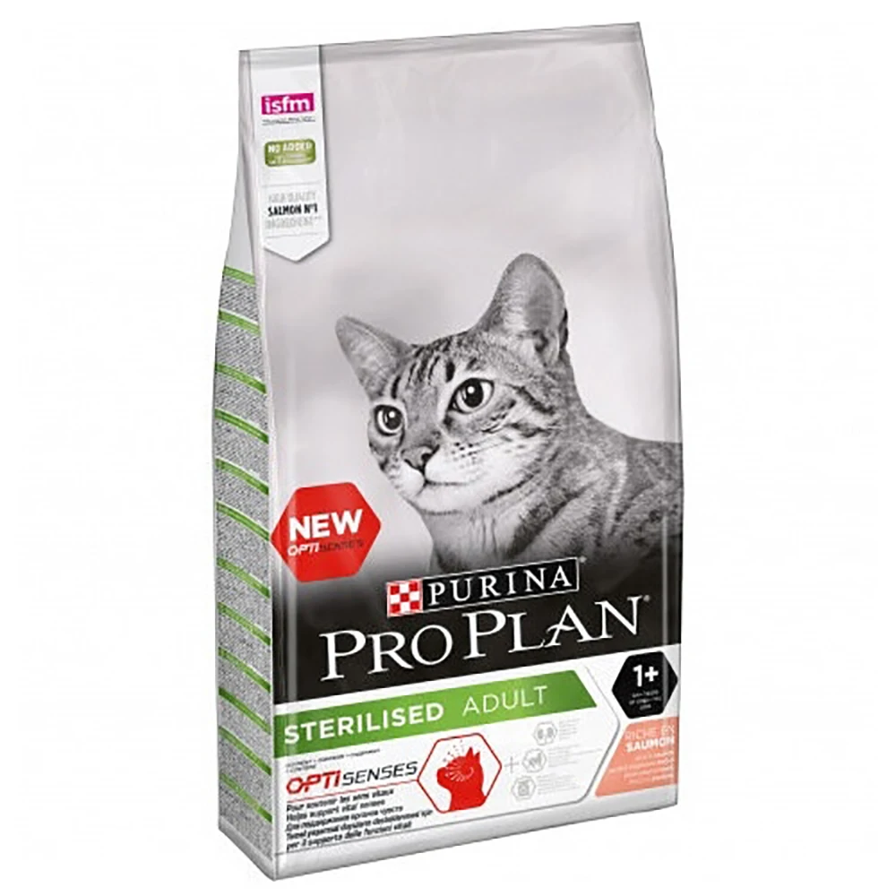 Сухой корм для кошек Pro Plan Sterilized Sensetiv Salmon (Корм сухой стерилизованных с лососем ) 10