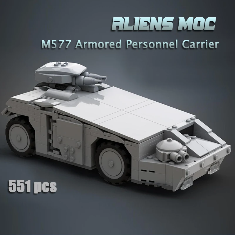 

MOC Building Blocks M557 Armored Vehicle Movie Ideas Military World War Army Car Model Bricks Toy For Kids gifts