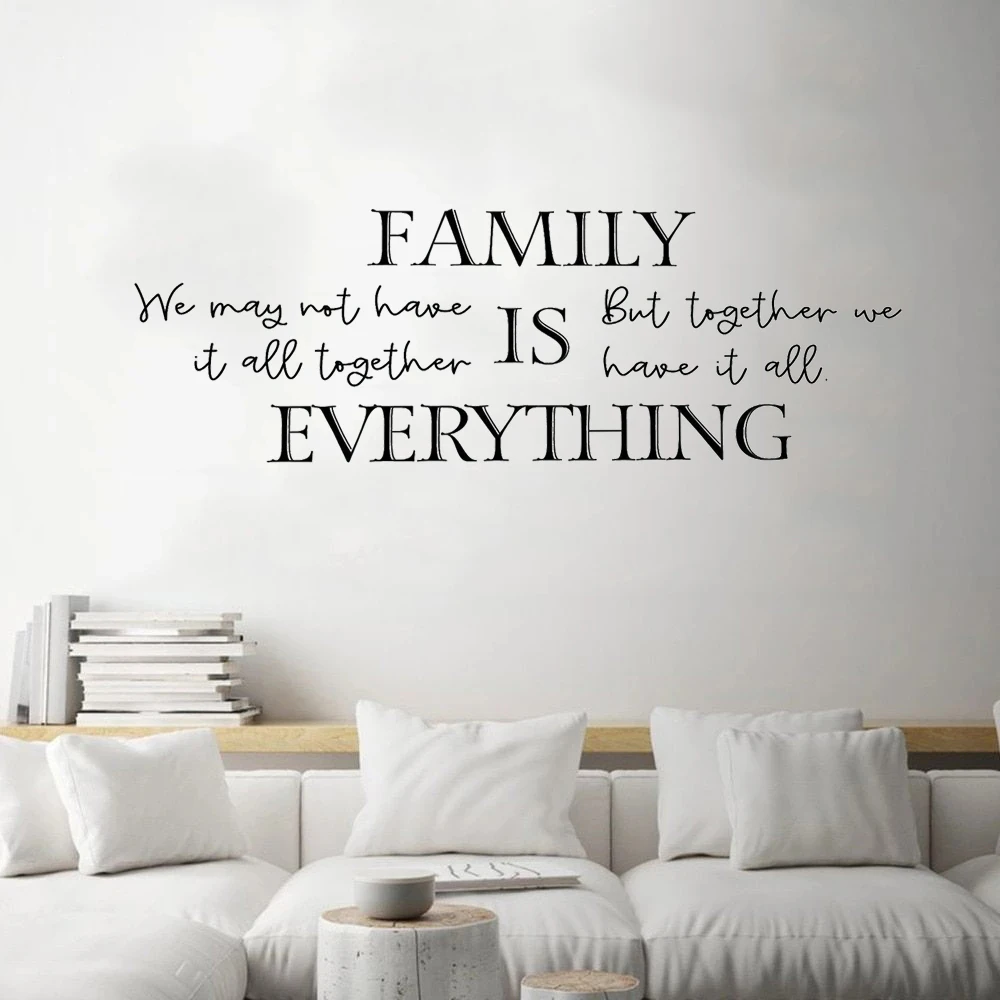 

Family Is Everything Quotes Wall Stickers Removable Vinyl Murals For Bedroom Livingroom Decoration Decals Poster HJ0865