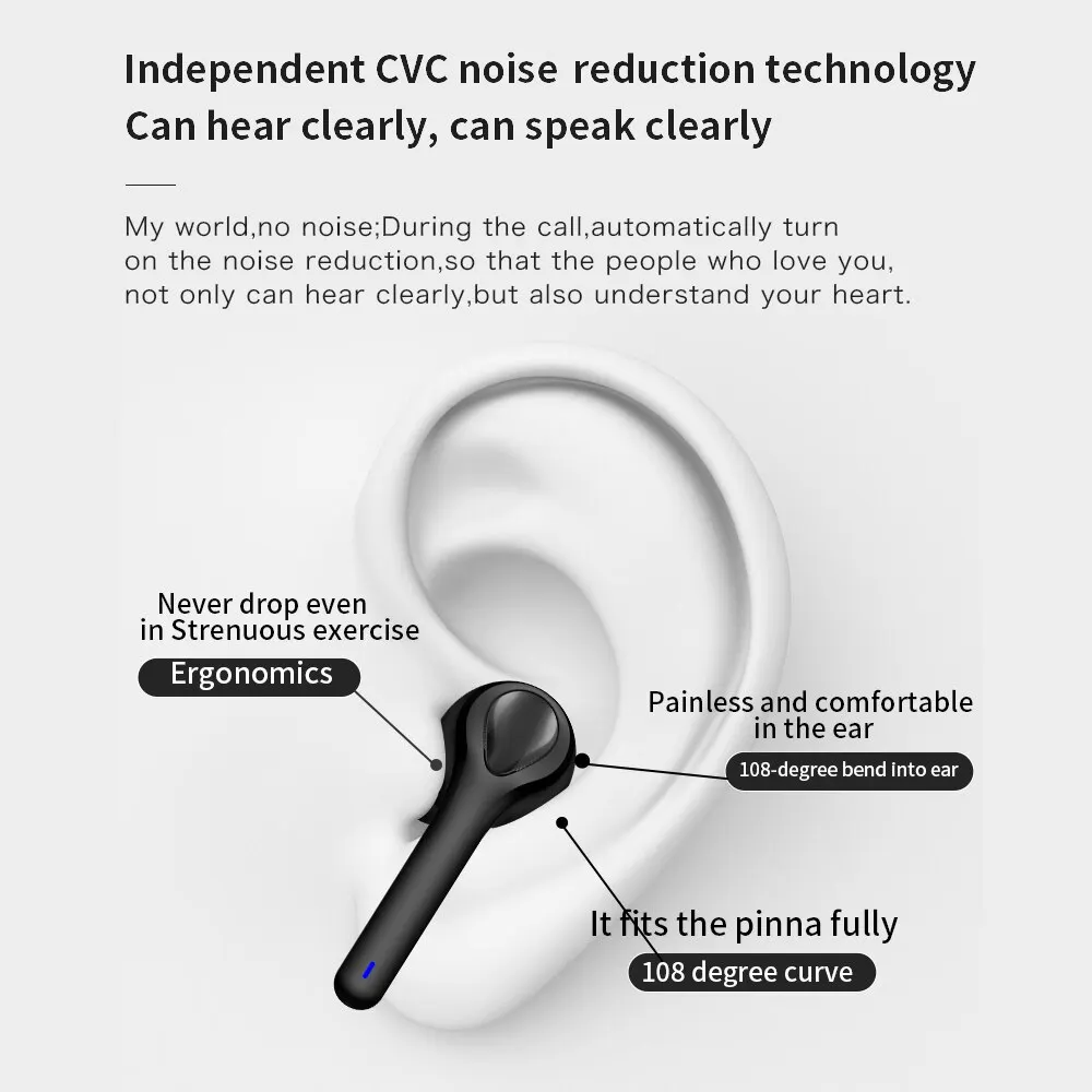 Беспроводные наушники Bluetooth 5 0 TWS спортивные стереонаушники беспроводные с