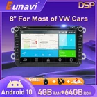 Eunavi PX6 2 Din Android 10 автомобильный DVD для VW GOLF 5 6 Passat B6 B7 CC Polo Touran T5 Skoda Octavia Tiguan Amarok GPS радио плеер