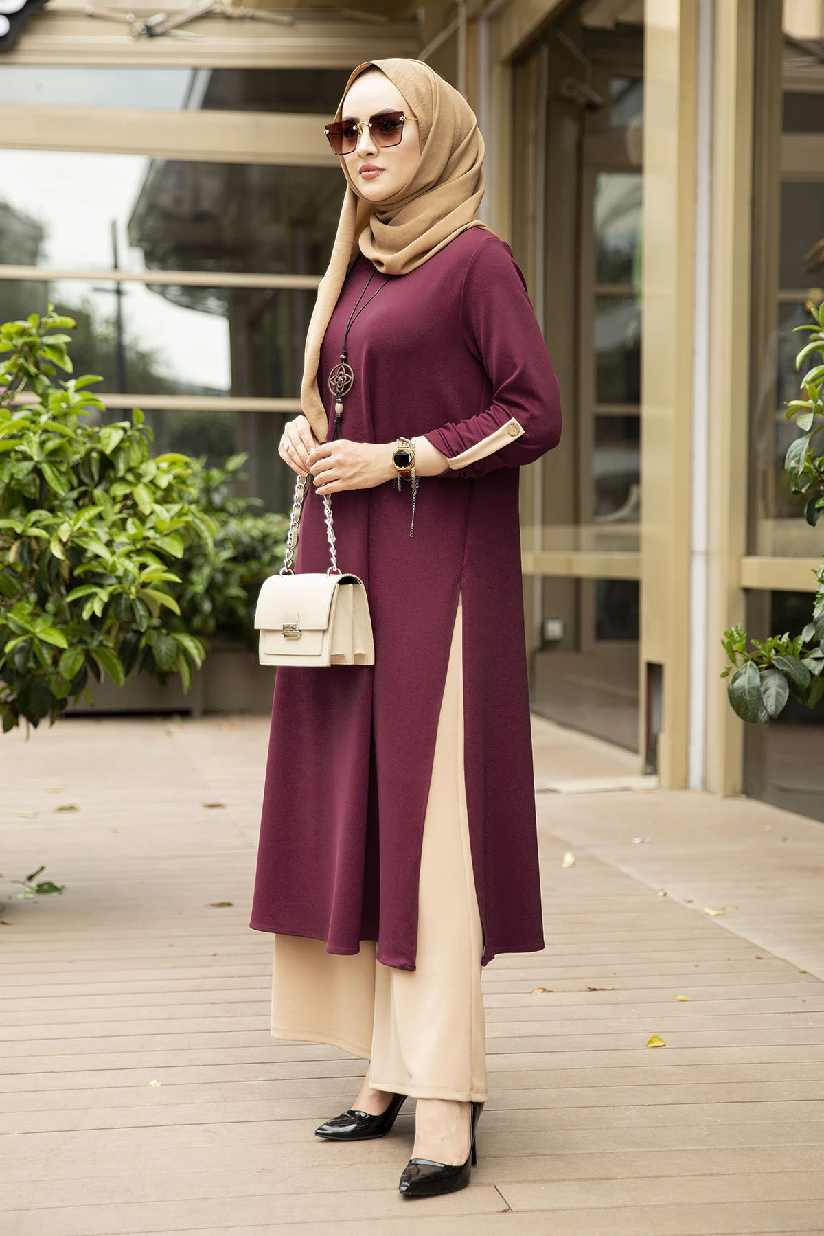 Магнолия 3 предмета комплекты для мусульман осень 2022 мусульманская абайя хиджаб