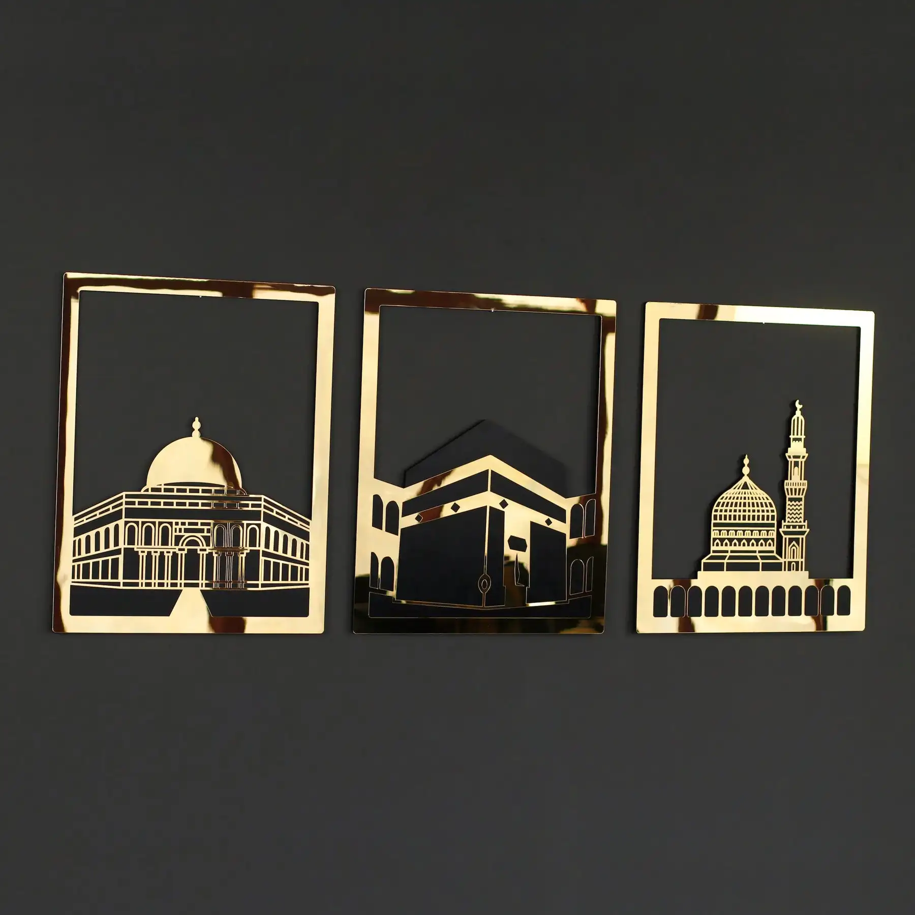 Al Aqsa the Masjid al Харам &amp Al-Nebevi исламский Декор стен Mdf акриловая Полированная