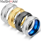 Мужское обручальное кольцо из нержавеющей стали, Черное и Золотое обручальное кольцо 8 мм с двойным узором в виде кирпича, ювелирное украшение для свадьбы и вечеринки, Подарочная бижутерия